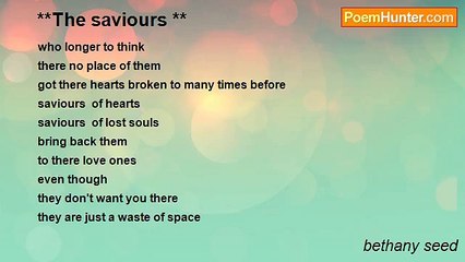 bethany seed - **The saviours **