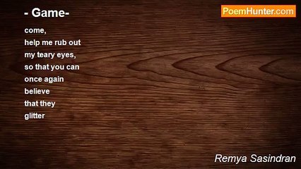 Remya Sasindran - - Game-