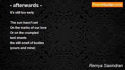 Remya Sasindran - - afterwards -