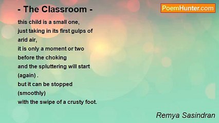 Remya Sasindran - - The Classroom -