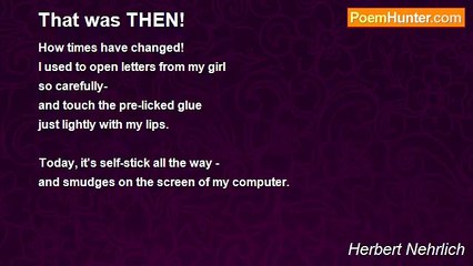 Herbert Nehrlich - That was THEN!