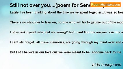 aida husejnovic - Still not over you....(poem for Sendin.K.)