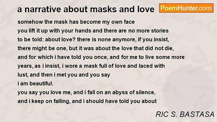 RIC S. BASTASA - a narrative about masks and love