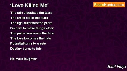 Bilal Raja - ‘Love Killed Me’