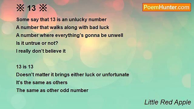 Little Red Apple - ※ 13 ※