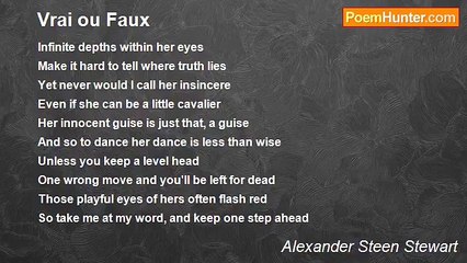 Alexander Steen Stewart - Vrai ou Faux