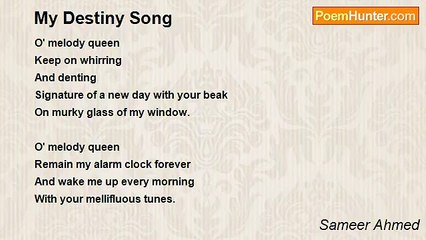 Sameer Ahmed - My Destiny Song