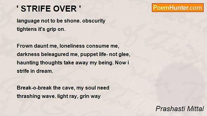 Prashasti Mittal - ' STRIFE OVER '