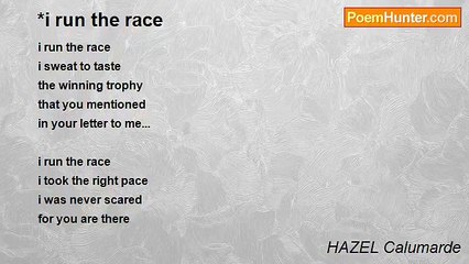 HAZEL Calumarde - *i run the race