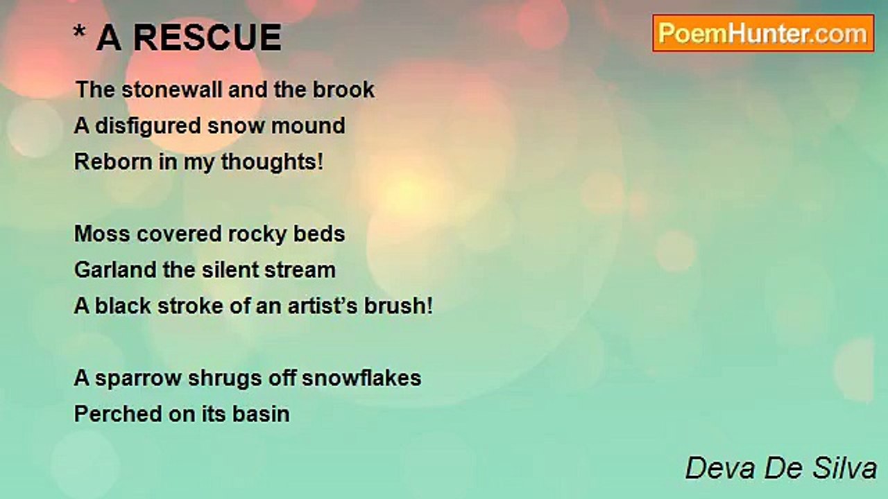Deva De Silva - * A RESCUE