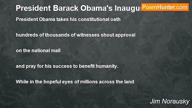 Jim Norausky - President Barack Obama's Inauguration