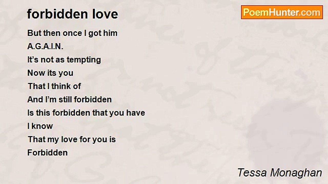 Tessa Monaghan - forbidden love