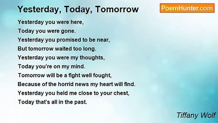 Tiffany Wolf - Yesterday, Today, Tomorrow