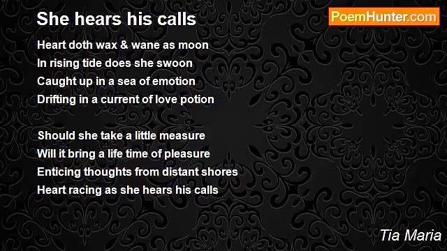 Tia Maria - She hears his calls