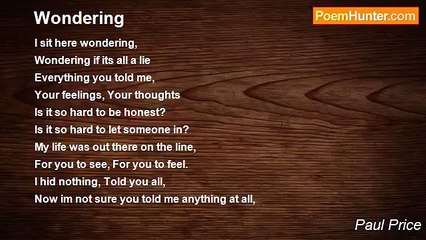 Paul Price - Wondering