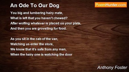 Anthony Foster - An Ode To Our Dog