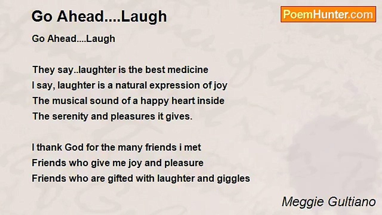 Meggie Gultiano - Go Ahead....Laugh