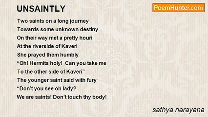 sathya narayana - UNSAINTLY