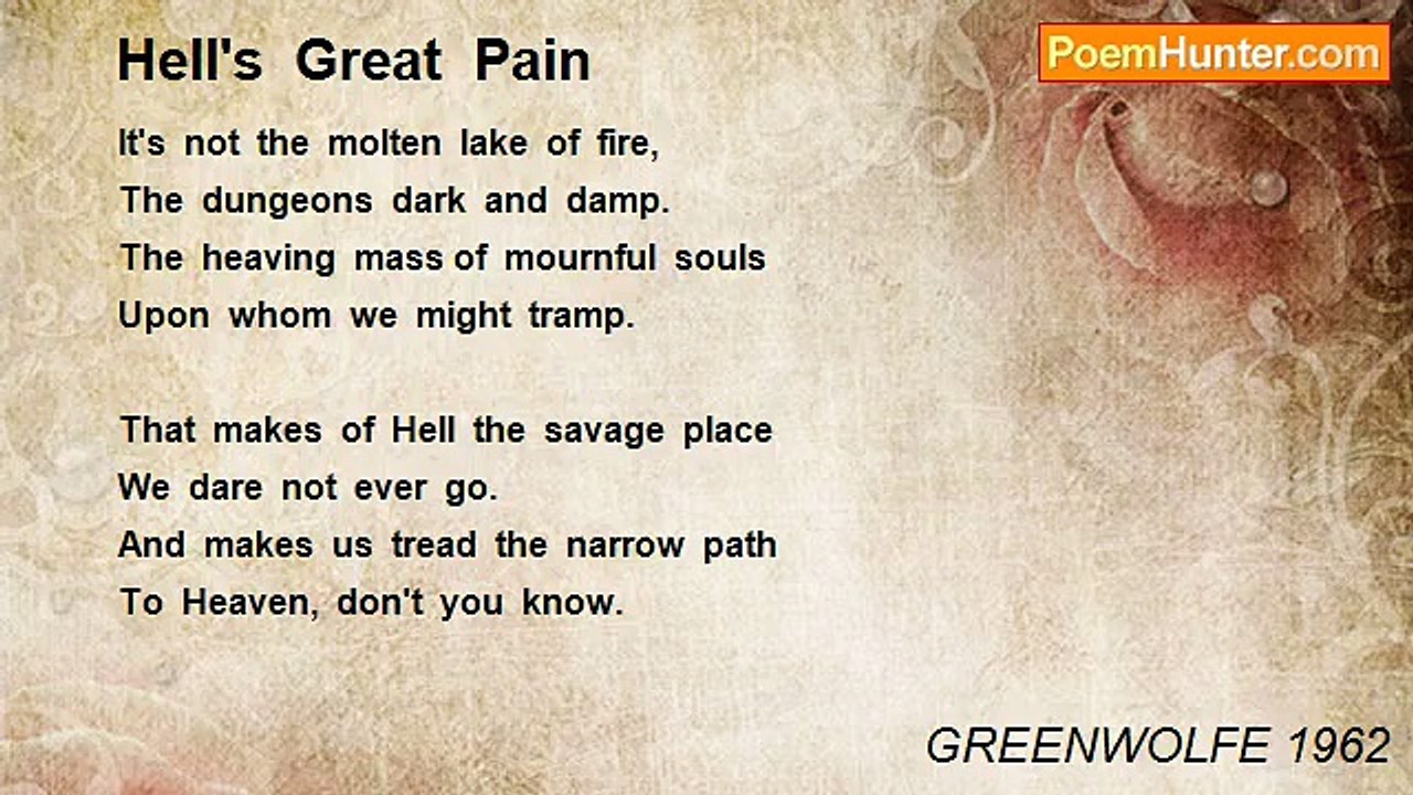 GREENWOLFE 1962 - Hell's  Great  Pain
