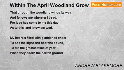 ANDREW BLAKEMORE - Within The April Woodland Grow