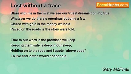 Gary McPhail - Lost without a trace