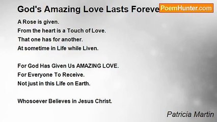 Patricia Martin - God's Amazing Love Lasts Forever! ! !
