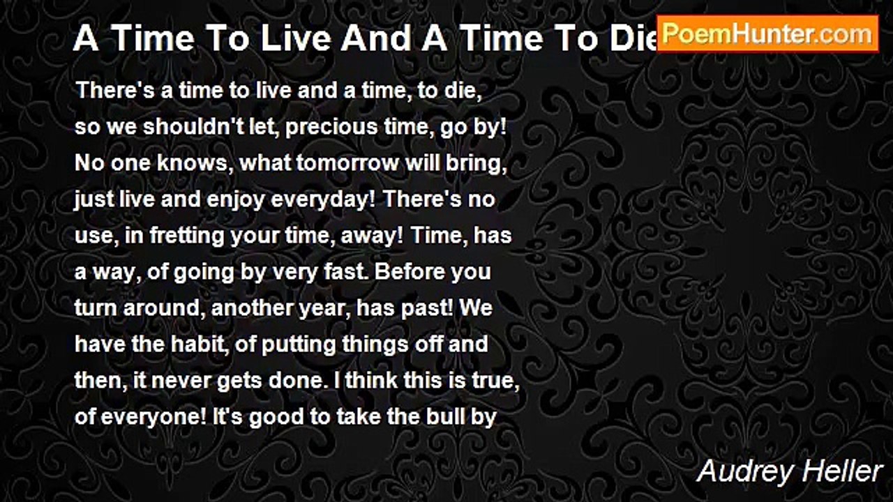 Audrey Heller - A Time To Live And A Time To Die
