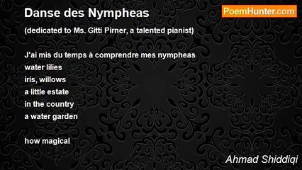 Ahmad Shiddiqi - Danse des Nympheas