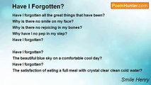 Smile Henry - Have I Forgotten?