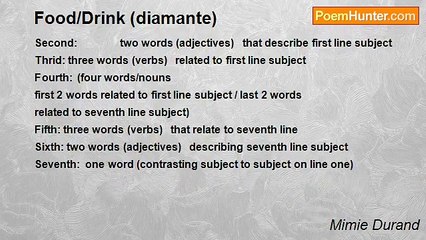 Mimie Durand - Food/Drink (diamante)