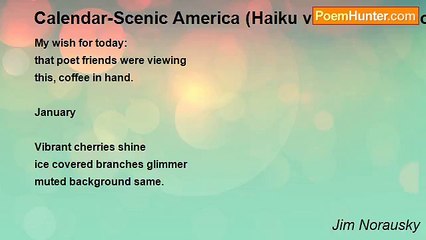 Jim Norausky - Calendar-Scenic America (Haiku verses each month)