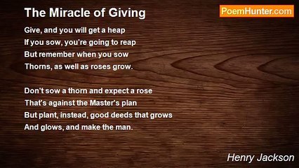 Henry Jackson - The Miracle of Giving