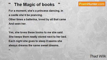 Thad Wilk - ''   The Magic of books   ''
