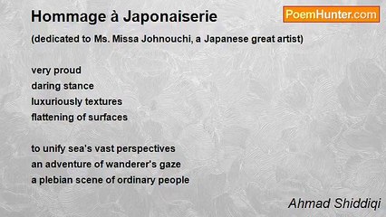 Ahmad Shiddiqi - Hommage à Japonaiserie