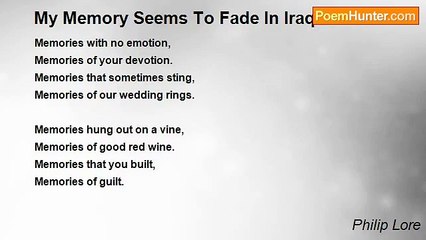 Philip Lore - My Memory Seems To Fade In Iraq