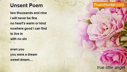 true little angel - Unsent Poem