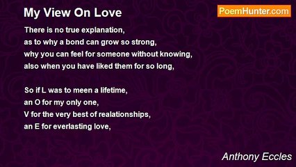 Anthony Eccles - My View On Love