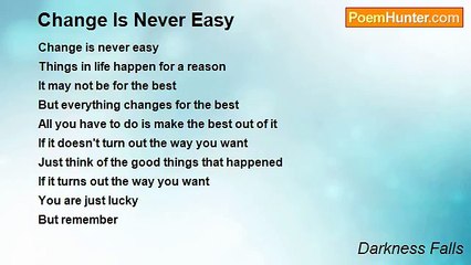 Darkness Falls - Change Is Never Easy