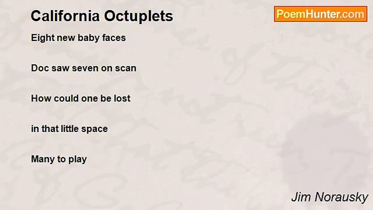 Jim Norausky - California Octuplets