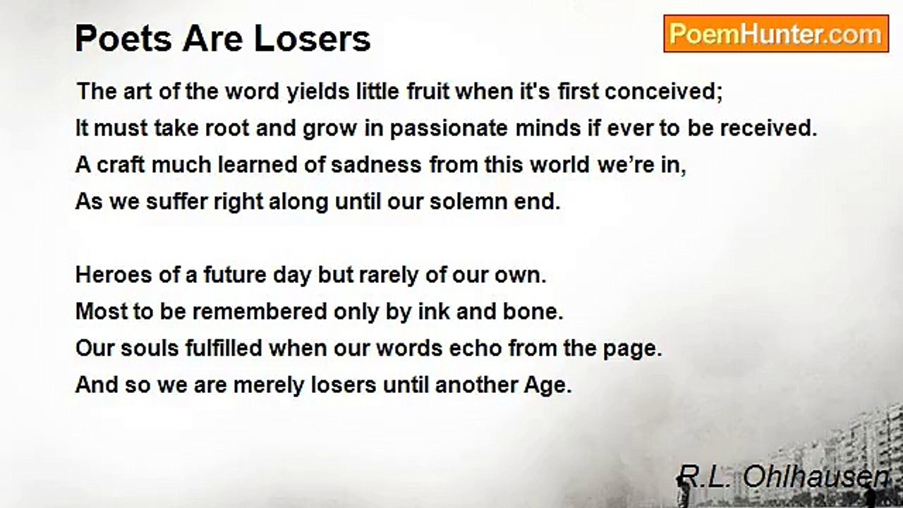 R.L. Ohlhausen - Poets Are Losers