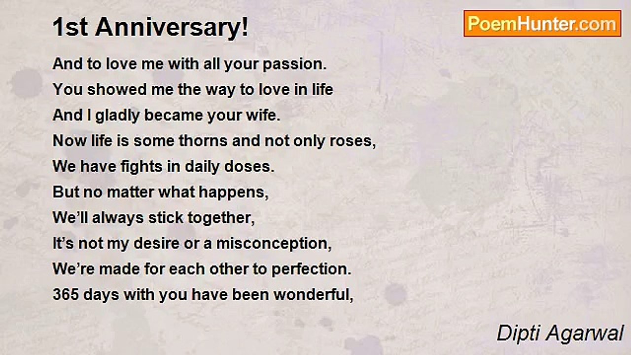 Dipti Agarwal - 1st Anniversary!