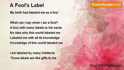 Kranthi Pothineni - A Fool's Label