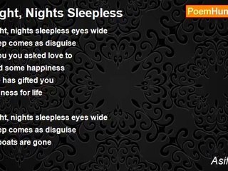 Asif Baloch - Night, Nights Sleepless