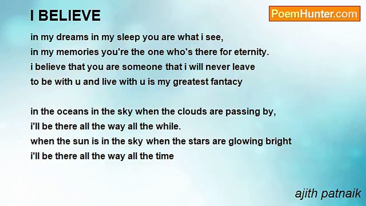 ajith patnaik - I BELIEVE