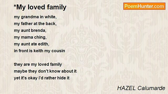 HAZEL Calumarde - *My loved family