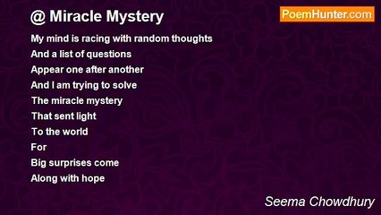 Seema Chowdhury - Miracle Mystery