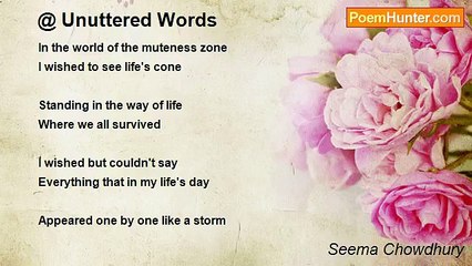 Seema Chowdhury - Unuttered Words
