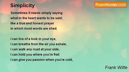 Frank Witte - Simplicity