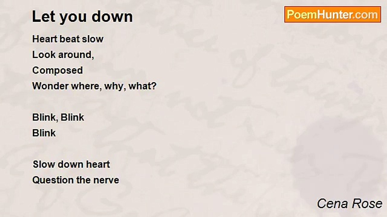 Cena Rose - Let you down
