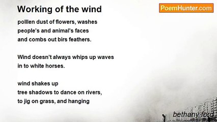 bethany ford - Working of the wind